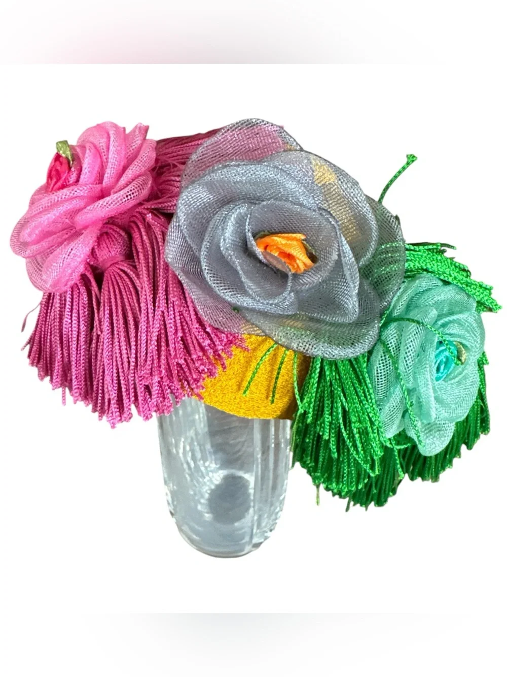 Floral fringe tropical headband fascinator